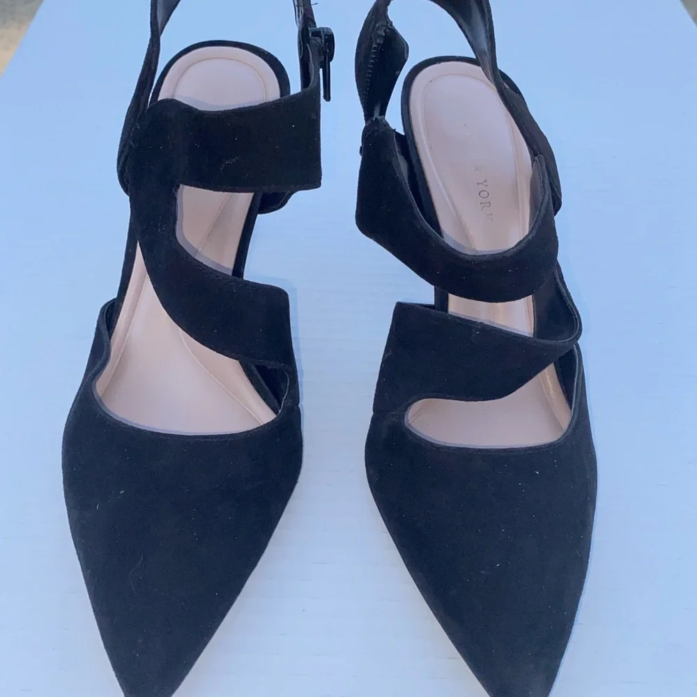 ♦️ Preston & York‎ Black Suede Heel Size 7.5-8